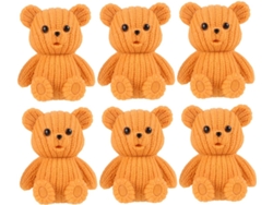 Set De 6 Figuras De Ositos Adorables De Resina Para Decorar Pasteles Y El Hogar.