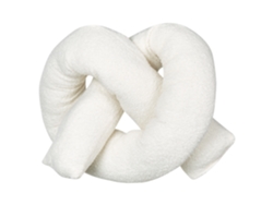 Cojín nudo moderno BELIANI Gladiolus de Pelo sintético Blanco 172x14x14