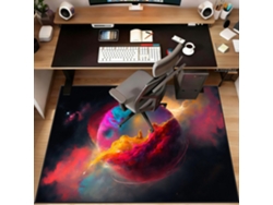 Tapete Cadeira Protetor Piso Antiderrapante 60 X 90 Cm Madeira Gamer, Cadeiras Rodinhas, Proteção