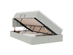 Maison Exclusive - Cama Con Almacenamiento Y Led Con Led Gris Claro 120 X 200 Cm