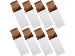 Juego de 8 cajas de cartón corrugado blanco para envíos y almacenamiento. SFUSHOS