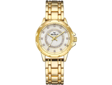 VEANXIN Relojes Diamantes Reloj de pulsera resistente al agua-Oro
