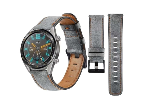 Correa Clásica Vintage De Piel Ecológica Ticwatch Pro 3 Gps Gris VEANXIN