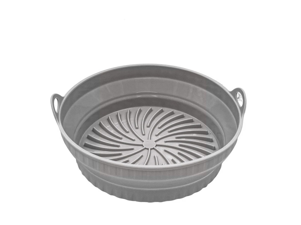 Cesta plegable cuadrada de silicona para freidora de aire (verde) - Accesorios de cocina