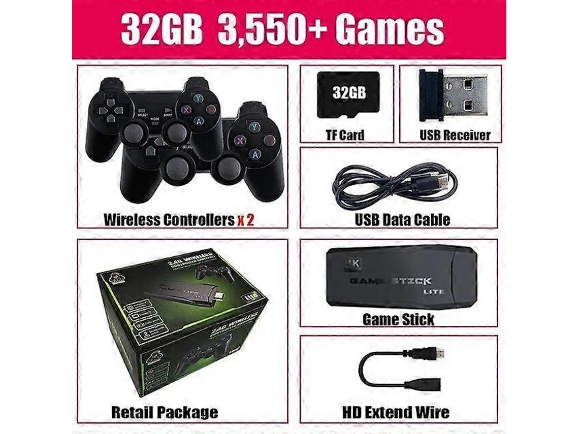 Consola De Juegos Retro M8 4k 60 Fps, Salida Hdmi, Baja Latencia, Tv Game Stick, Doble Asa, Portátil, Para Ps1, Envío Directo