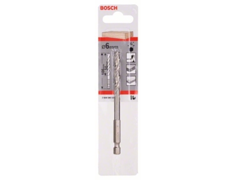 Broca BOSCH en Espiral para Madera - Vástago Hexagonal de 1-4" 6x63x106 mm