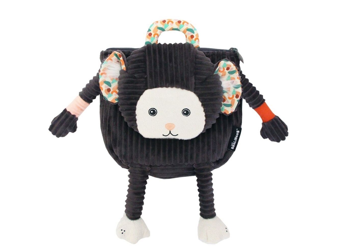 LES DÉGLINGOS Backpack, Kezako the monkey 25 x 25 cm