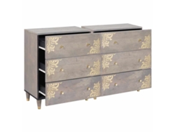Maison Exclusive - Aparador 2 Pcs Gris 60 X 33 X 75 Cm Madera De Mango Maciza
