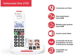 Teléfono Inalámbrico SWISSVOICE Xtra 2155 Blanco