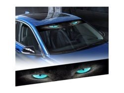 Adesivo De Parabrisas Frontal E Traseiro Para Carros Decorativo De Olhos De Vinilo Universal 53,9'' X 8,27''