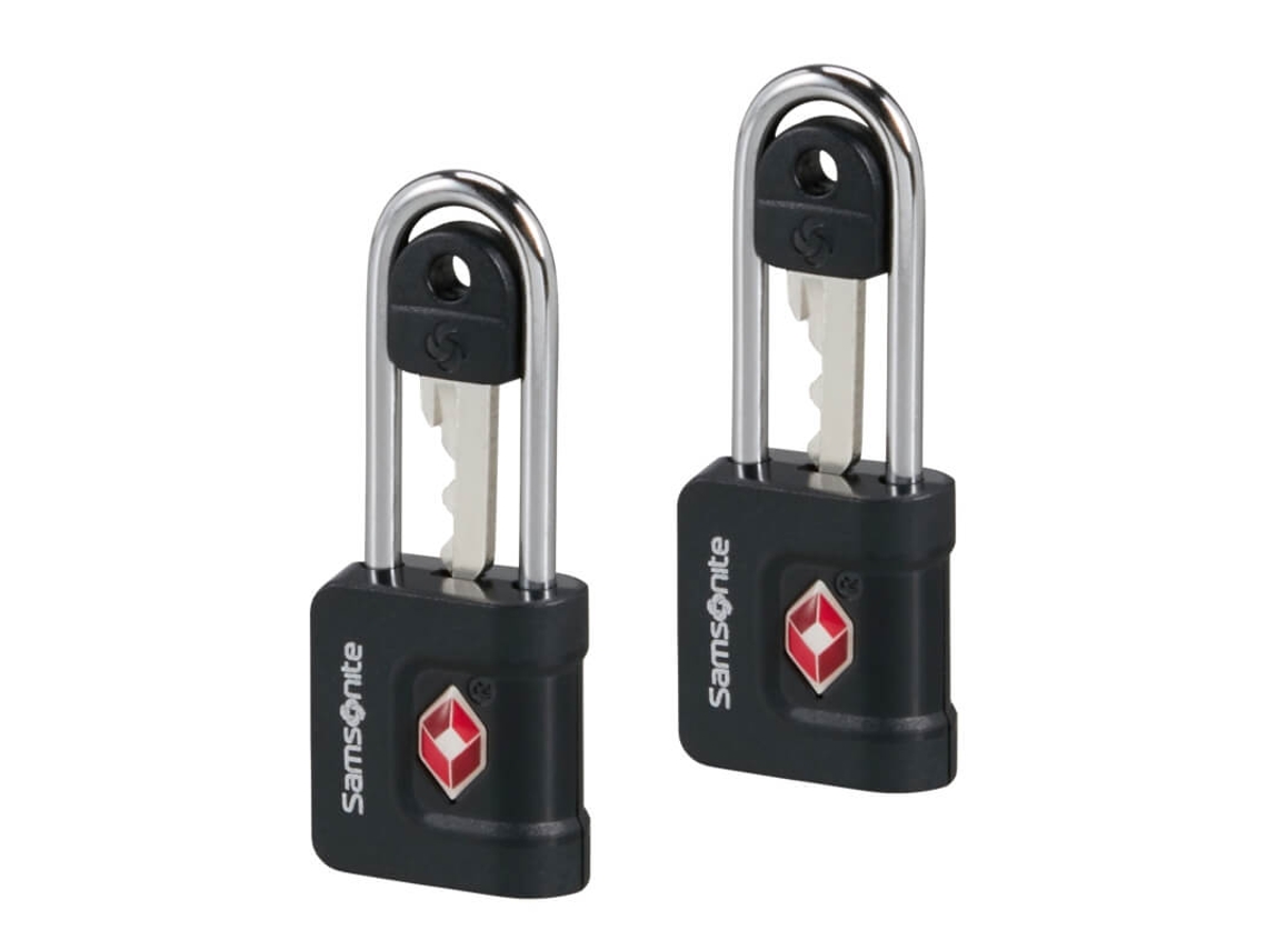 Juego de candado TSA Samsonite Revolution negro con llave