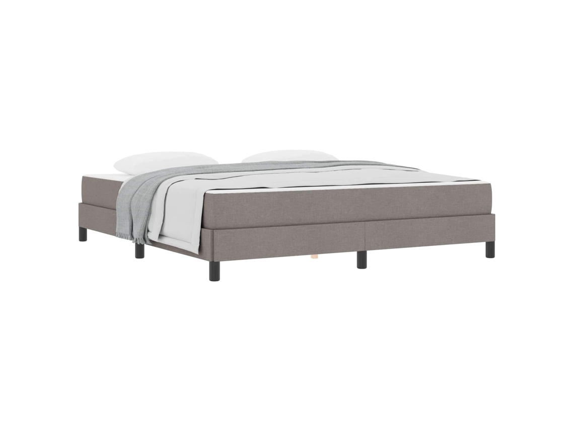 Maison Exclusive - Cama Tipo Box Spring Con Colchón Taupé 180 X 200 Cm Tela