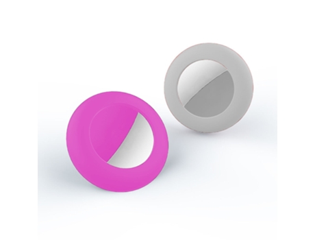 Funda de silicona para collar de gato para Apple Airtag, soporte para collar antipérdida, morado claro blanco ZMDECQNA