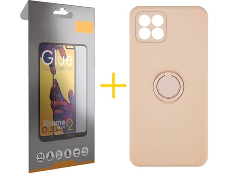 Carcasa + Protector de Pantalla para Huawei P40 Lite SKYHE Rosa Pastel
