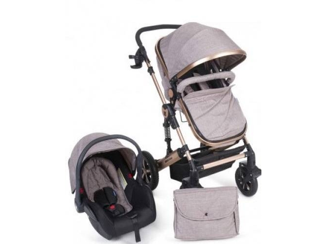 Carrito de Bebé Trio KIKKA BOO Darling 3 In 1 Tranformable Beige