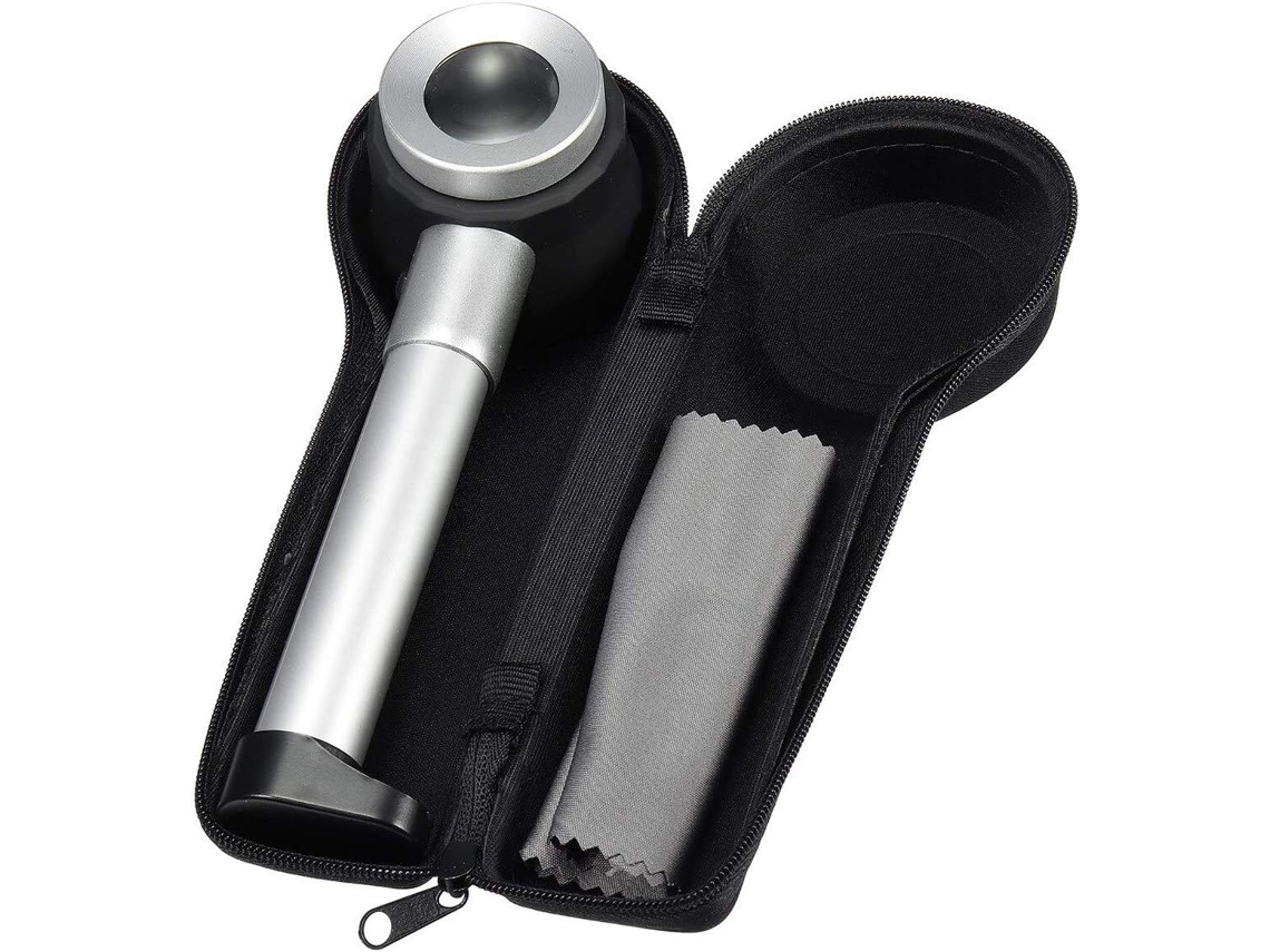 Lupa metálica plegable de 45x para comprobador de hilo de tela con calibración de luz. Gokoco