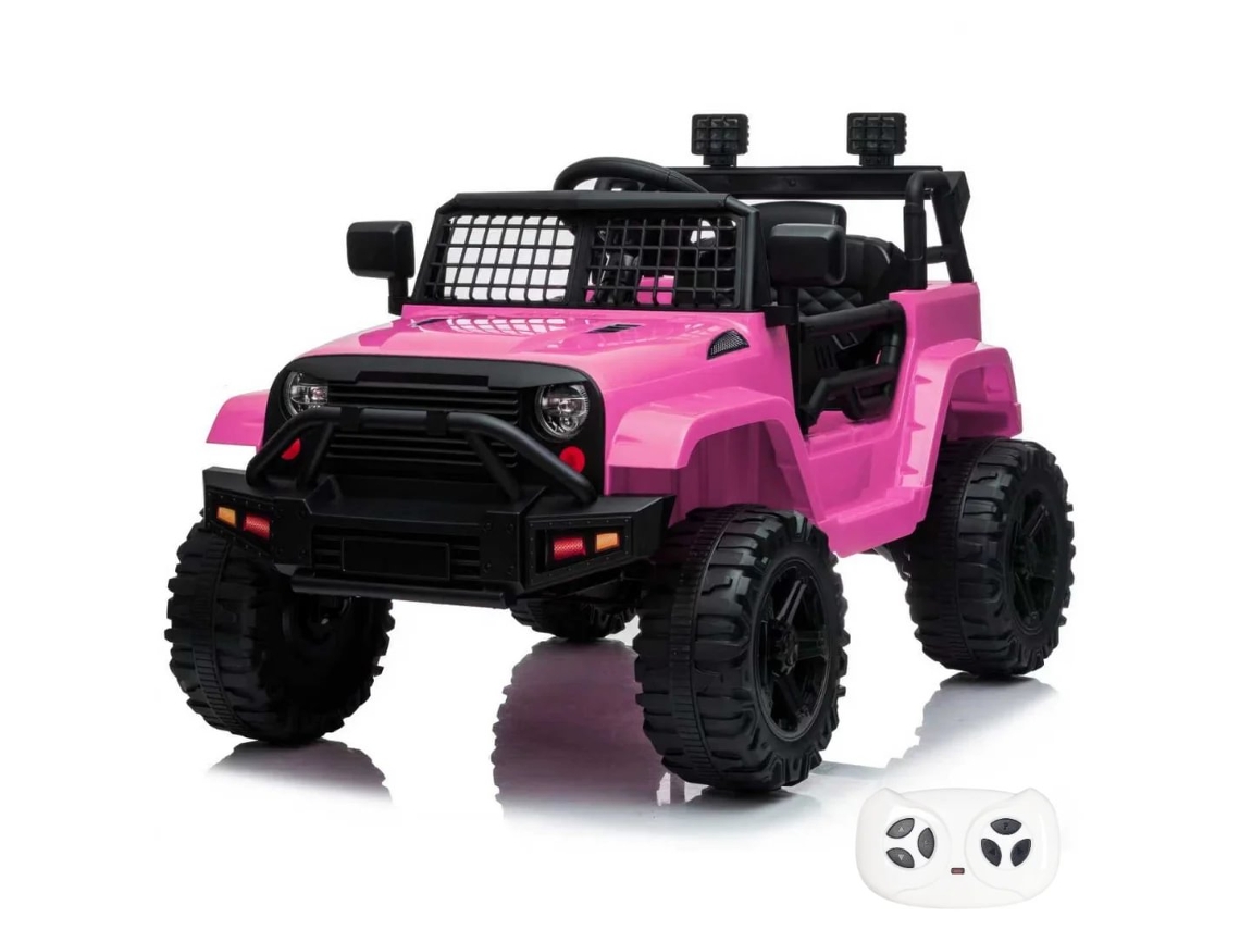Vehículo Eléctrico Infantil Vrooomy Trail Blazer 1 A 5 Años - Jeep Para Niños Con Amortiguadores, Luces &amp; Reproductor Mp3 - Vehículo A Batería 12v Con Mando A Distancia, Puertas Que Se Abren &amp; Arranque Suave - Rosa
