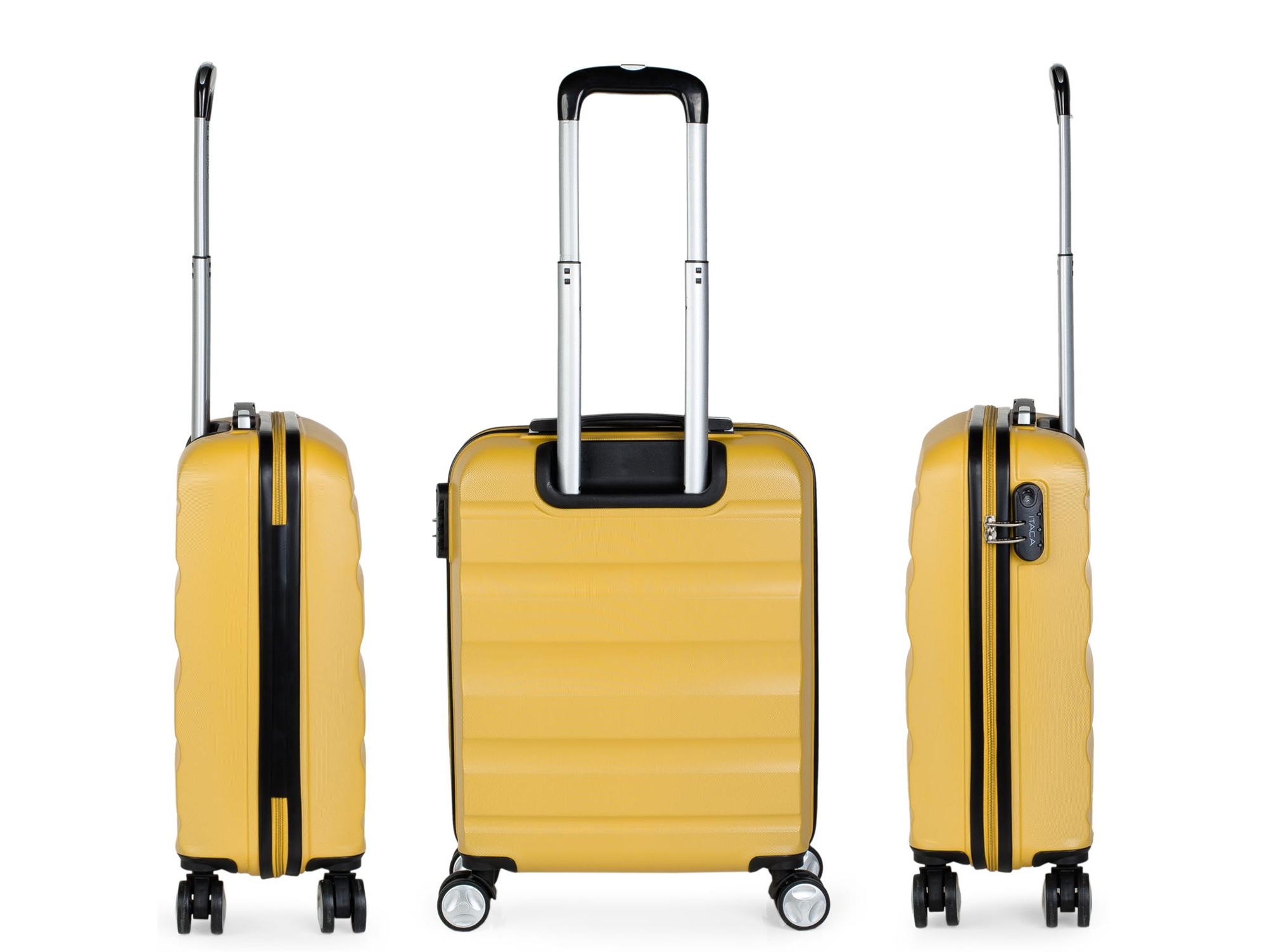 Maleta de Cabina ITACA Lisa Amarillo (55x40x20 cm - 35L)