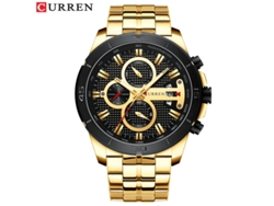 Reloj De Pulsera Multifuncional E Impermeable De Acero Inoxidable Para Hombre (dorado), Ideal Para Negocios.