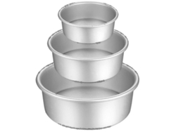 Juego de 3 moldes para hornear pasteles de cumpleaños (4 pulgadas, 7 pulgadas, 8 pulgadas)