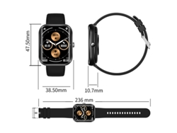 Reloj inteligente con llamadas Bluetooth, pantalla de 1,96 pulgadas, monitor de frecuencia cardíaca, presión arterial y modos deportivos, Yizhood