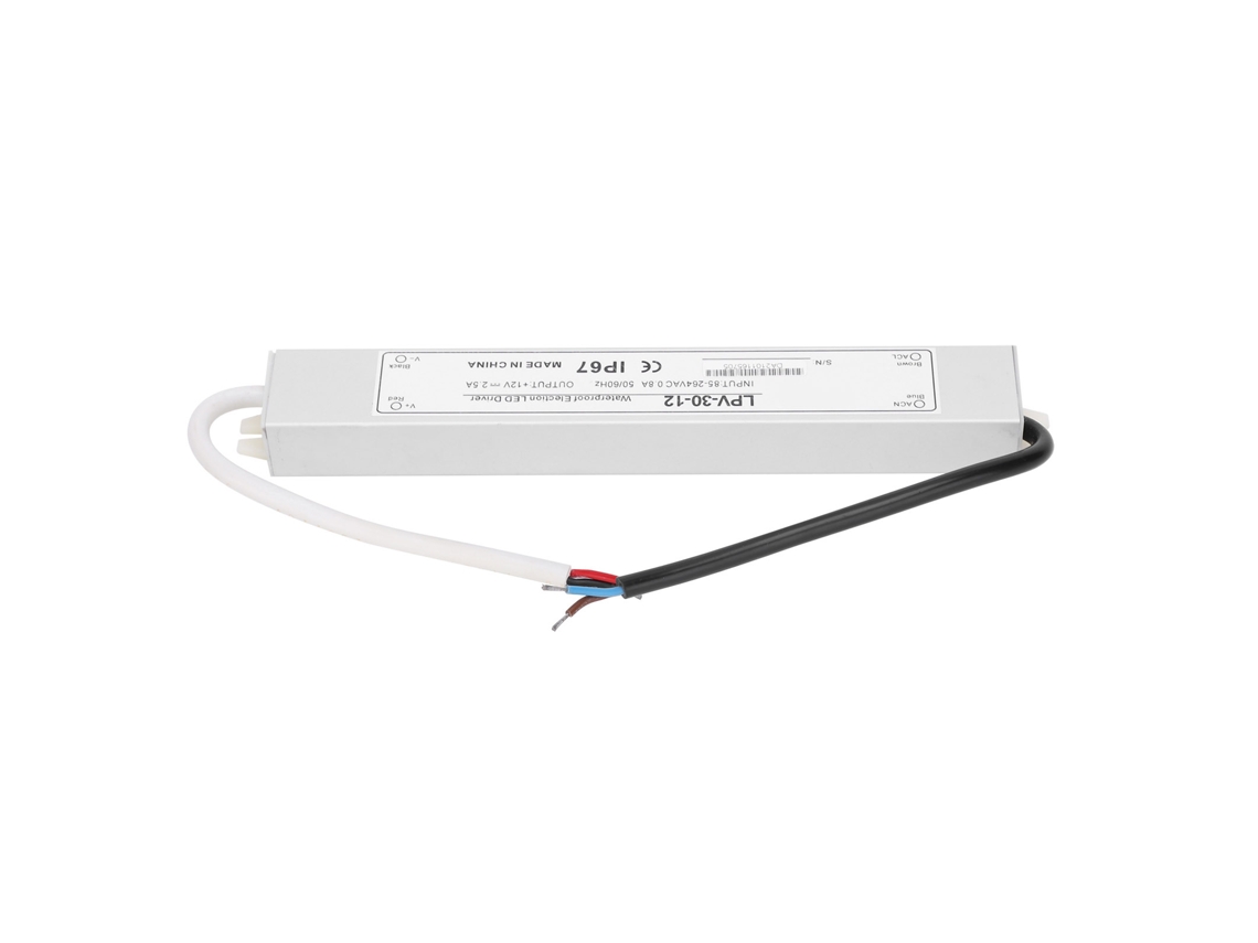 Fuente De Alimentación Conmutada Impermeable Ip67 De 30 W Y 12 V Cc Con Salida Única Para Controlador Led Y Protección Contra Sobrecarga.