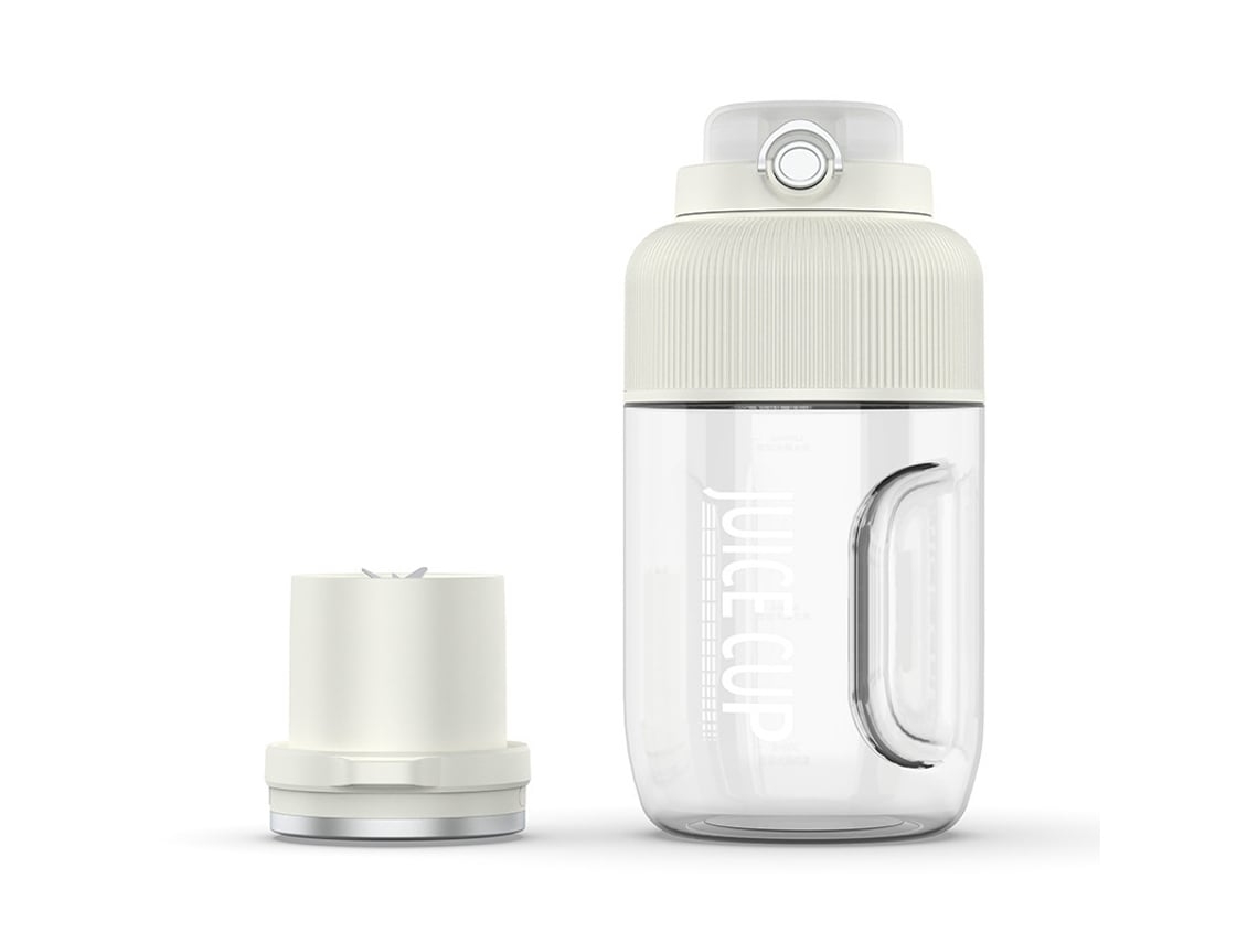 Exprimidor eléctrico portátil de gran capacidad, inalámbrico, con carga USB, ideal para viajes y tareas del hogar (blanco)