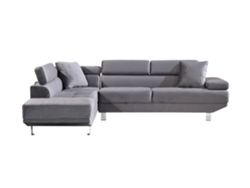 Sofa SALDOSYSTOCKS Rinconera Chaise Longue Executive Gris 262x190cm