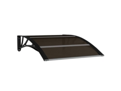 Maison Exclusive - Marquesina Para Puerta De Policarbonato Negra, 100 X 75 Cm