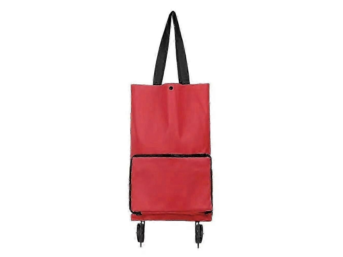 Carrito de compra plegable portátil con ruedas, multifuncional, reutilizable, de tela no tejida, tamaño supermercado, GOKOCO