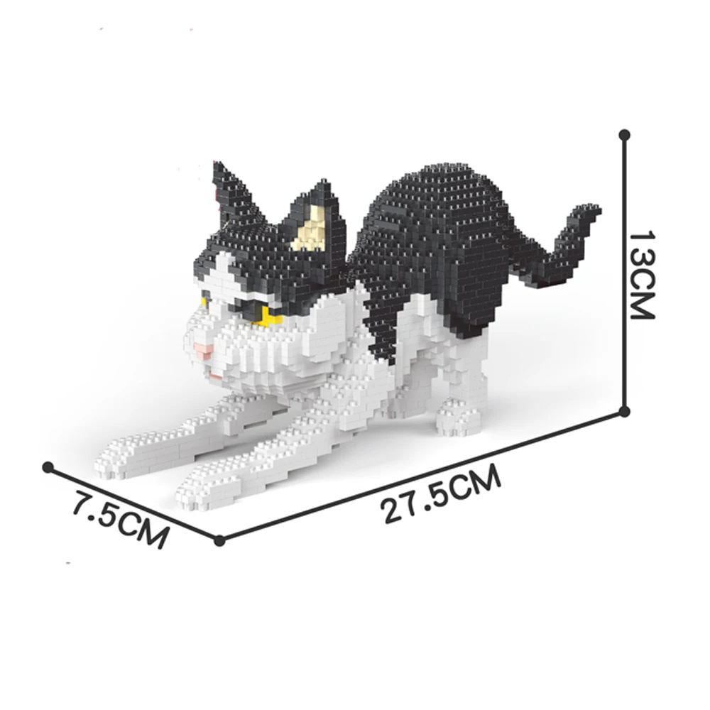 Miniaturas de bloques de construcción de gatitos adorables con caras expresivas.