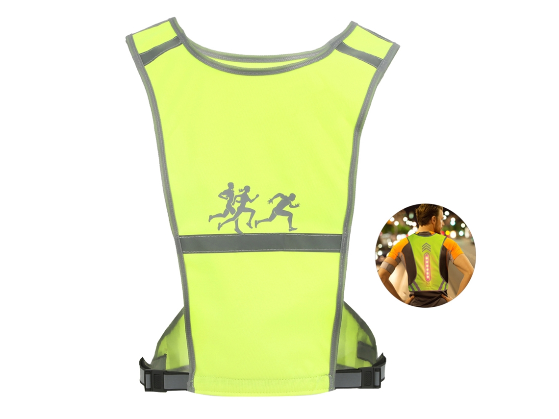 2026-chaleco Led Luminoso Verano Deportes Nocturnos Running Ciclismo Ropa Reflectiva Segura Amarillo