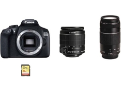 Kit Cámara Réflex CANON EOS 1300D EF-S 18-55mm F3.5-5.6 IS II + EF 75-300mm F4-5.6 III + SD 32GB