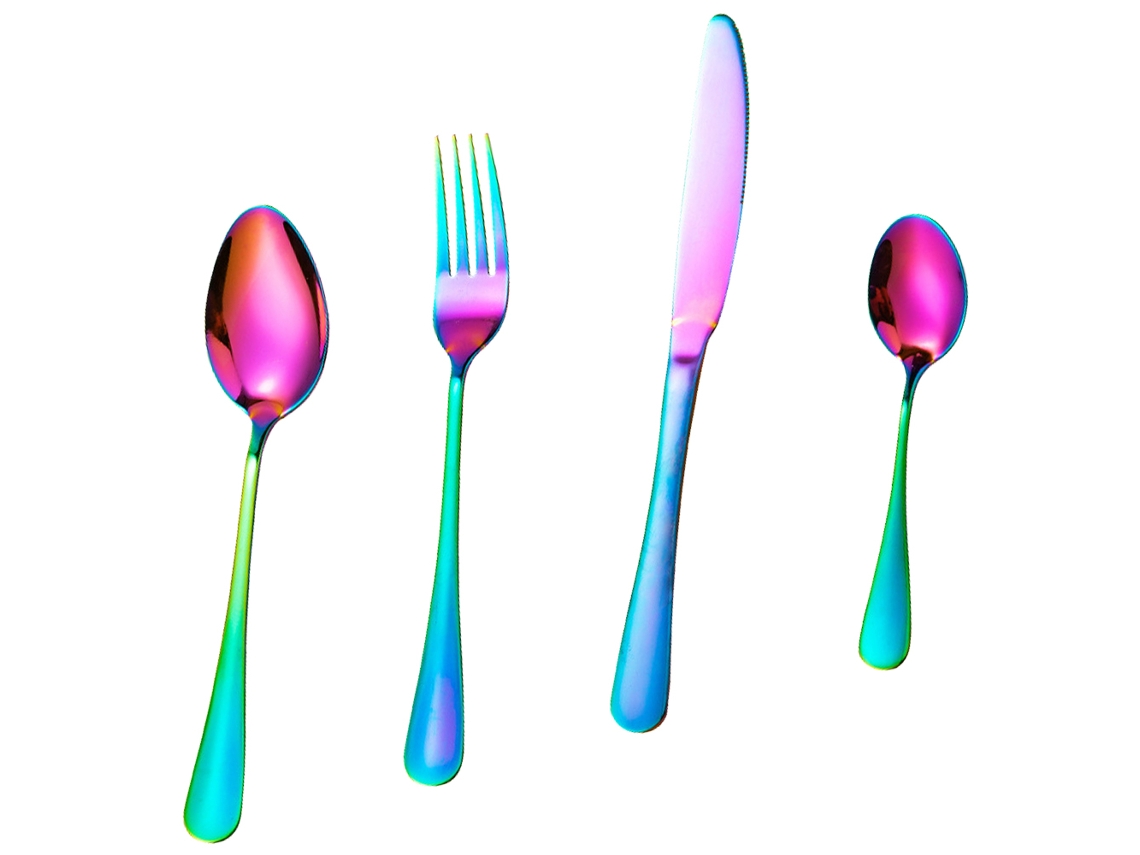Juego de cubiertos infantiles: cubiertos reutilizables con tenedor, cuchillo y cucharas de mesa NEVEANCE