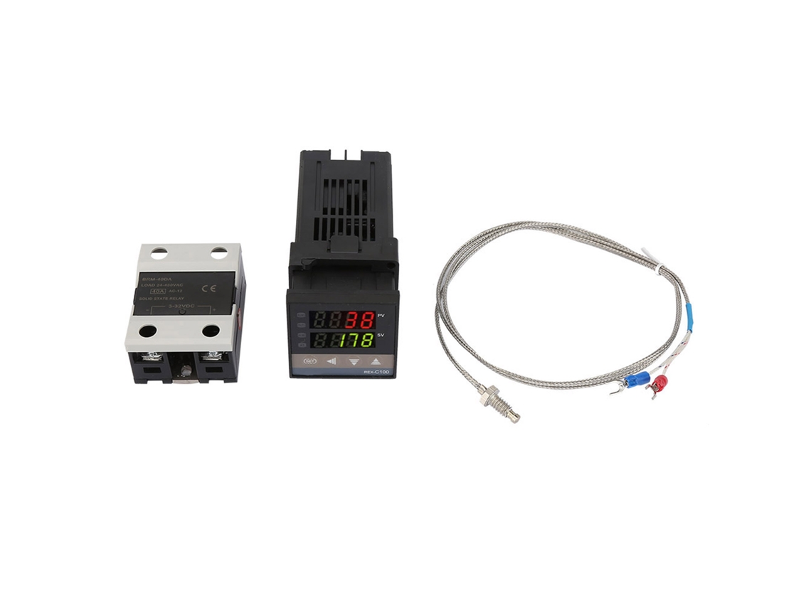 Controlador De Temperatura Digital Led Pid Rex C100 De 0°c A 1300°c Con Alarma, Ac110v-240v