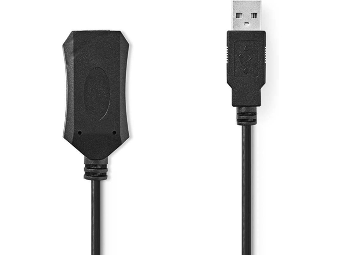 Cable USB NEDIS (USB - USB - 5 m - Negro)