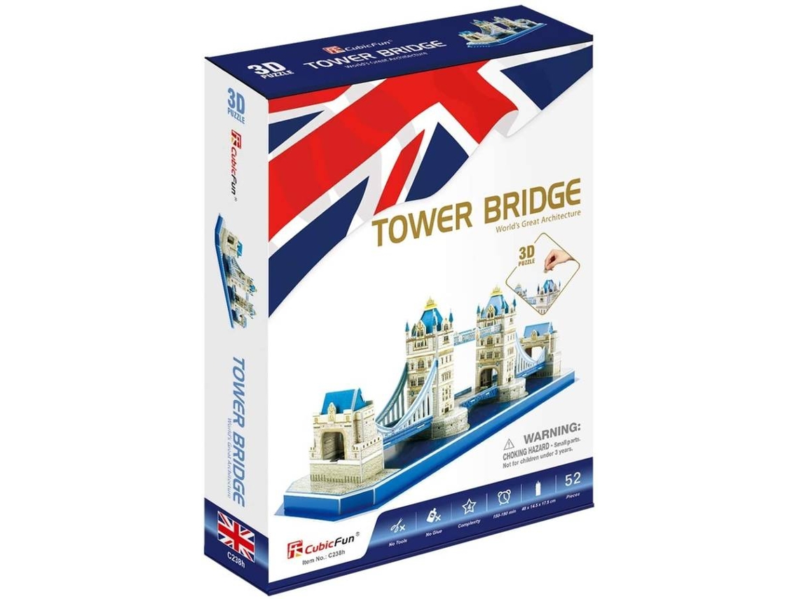 Puzzle 3D Tower Bridge (Edad Mínima: 8 Años - 52 Piezas)