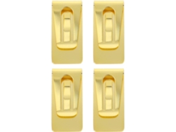 Juego De 4 Clips Para Billetes De Acero Inoxidable Dorado, Clips Delgados Para Tarjetas Y Billetes.