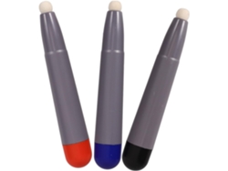 Juego de 3 lápices capacitivos para pantallas electrónicas, en rojo, azul y negro, para tabletas y pantallas táctiles. Al Jortmrd
