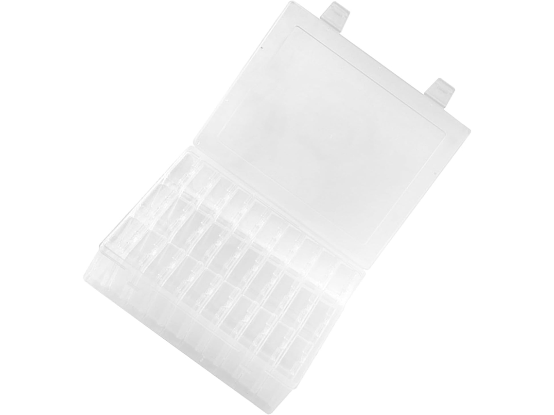 Transparente Guardar Cuentas Compartimentos Extraíbles Organizador Compacto Accesorios Joyería Estuche