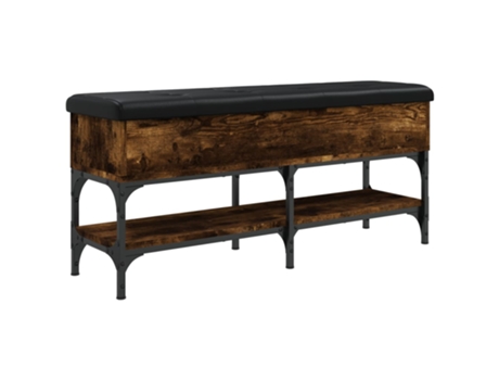 Banco zapatero madera de ingeniería VIDAXL roble ahumado (102x32x45 cm)