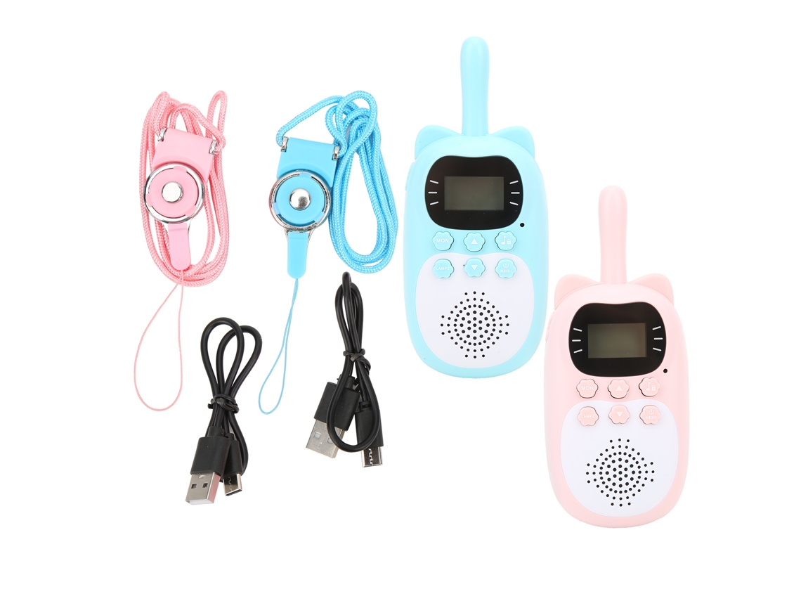 Walkie Talkie Infantil Sem Fio Multifuncional De Plástico Com Design De Desenhos Animados Para Crianças