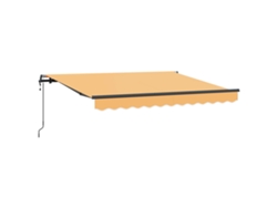 Toldo retráctil Vidaxl color arena, 450 × 350 cm, tela y aluminio.