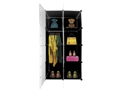 Perchero Cube Personalizable Boxed Simply Home Cubos Puertas Organización Del NYANA PVC Negro (147x75x47)