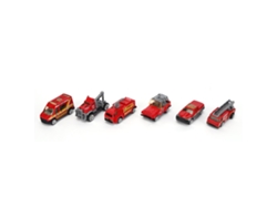 Conjunto 6pcs 1:64 Mini Carros De Bombeiro Polícia Brinquedo Educativo Presente Infantil
