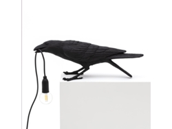 Lámpara De Pared De Resina Con Colgante De Pájaro (200 V, Asiento Negro) E Incluye Bola Pequeña.