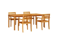 Maison Exclusive - Conjunto De Comedor De Jardín 7 Pcs Marrón