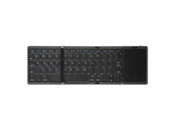 Teclado Portátil Dobrável B089t com Trackpad, Mini Teclado Sem Fio Bluetooth Recarregável para Ios e Windows, Preto. TAISHENGDA