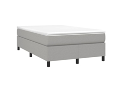 Maison Exclusive - Cama Box Spring Con Colchón Tela Gris Claro 120x190 Cm