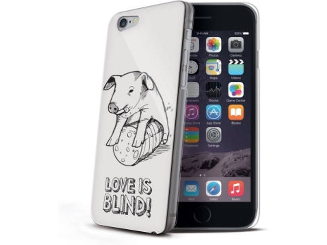 Funda iPhone 6 CELLY Love is Blind Blanco